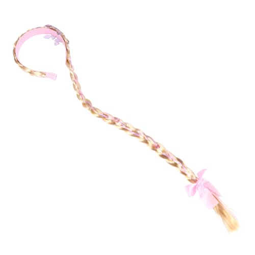 LIGIGWASH Mädchen Haarreif mit Schneeflocken Dekor Lang Geflochtene Cosplay Perücke Rutschfester Leichter Haarschmuck für Geburtstagsfeier Halloween und Tägliches Tragen von LIGIGWASH