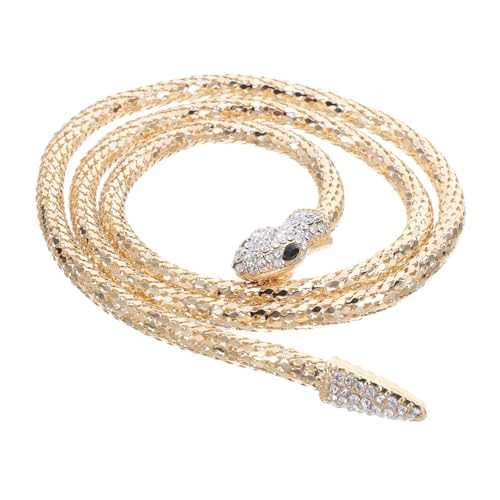 LIGIGWASH Schlangenhalskette Für Frauen Mit Strass Halloween-statement-schmuck Verstellbare Halskette Stylische Reptilienhalskette Mit Schmuckanhänger von LIGIGWASH