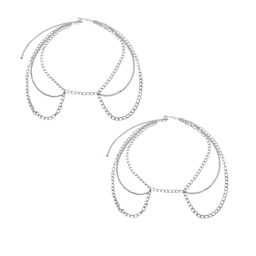 LIGIGWASH Mehrlagige Silberfarbene Metall Waist Chain Modische Körperkette für Damen Stilvolle Taillenkette für Party Sommerkleider und Bikini Vielseitiges Accessoire für Festliche Anlässe von LIGIGWASH