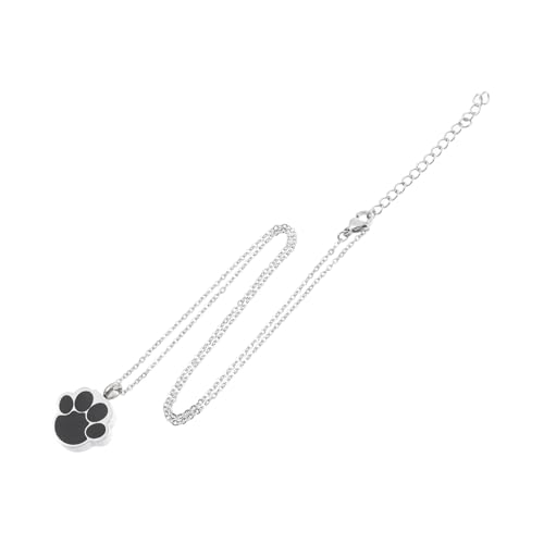 LIGIGWASH Memorial Halskette Haustier Urnen Anhänger Titanstahl Langlebige Kette mit Pfotenmotiv Sicherer Schmuck zur Erinnerung Elegantes Design für Damen und Herren von LIGIGWASH