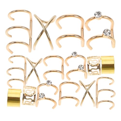 LIGIGWASH Metal Ear Teilig U Förmige Ohrclips Ohrloch Vielseitige Haar und Zopfschmuck Accessoires für Damen DIY Schmuckkomponenten Haarringe für Flechtfrisuren von LIGIGWASH