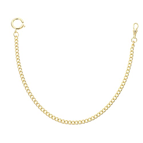 LIGIGWASH Metallische Taschenuhr Kette mit Karabinerhaken Kette für Geldbörsen Kleidung Formelle oder Lässige Outfits Langlebig Leicht von LIGIGWASH