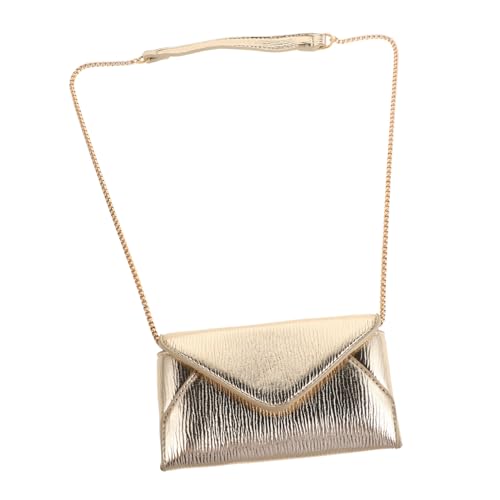 LIGIGWASH Mini Damen Clutch Handtasche aus Metallic PU mit Eleganter Metallkette Vielseitige Kleine Umhängetasche für Abend Cocktail und Hochzeit Modische Crossbody Tasche für Damen von LIGIGWASH