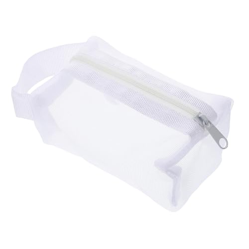 LIGIGWASH Tragbare Netz-Make-up-Tasche Mit Reißverschluss Große Kapazität Kosmetik-Aufbewahrungstasche Für Lippenstifte Und Pinsel Mini-Reise-Organizer Für Frauen Atmungsaktives Und Stilvoll von LIGIGWASH