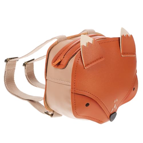 LIGIGWASH Mini-Rucksack Mit Fuchs-Motiv Kompakter Schulterbeutel Aus Pu Für Mädchen Und Frauen Für Schule Ausflug Und Festival Mit Reißverschluss Für Einfachen Zugriff von LIGIGWASH