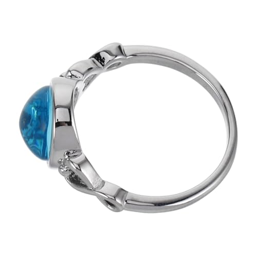 LIGIGWASH Minimalist Glasring Schmuck Damen Verlobung Hochzeit Eleganter Statement Ring Vielseitig Tragbar von LIGIGWASH