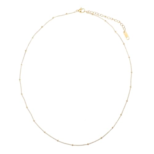 LIGIGWASH Minimalistische Perlen Choker Halskette für Damen Einstellbare Punk Kette Kurze Satellitenkette als Modisches Accessoire für Alltag und Besondere Anlässe von LIGIGWASH