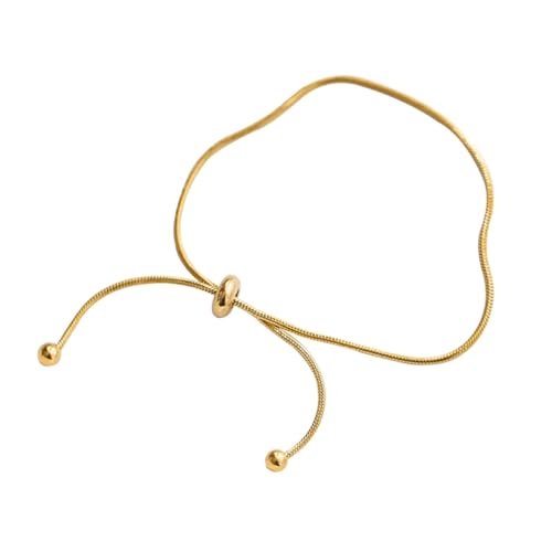LIGIGWASH Modische Damen Fußkette aus Langlebigem Material Verstellbare Einfache Snake Bone Optik Elegantes Goldenes Fußschmuck Accessoire für Alltag Party Strand und Besondere Anlässe von LIGIGWASH