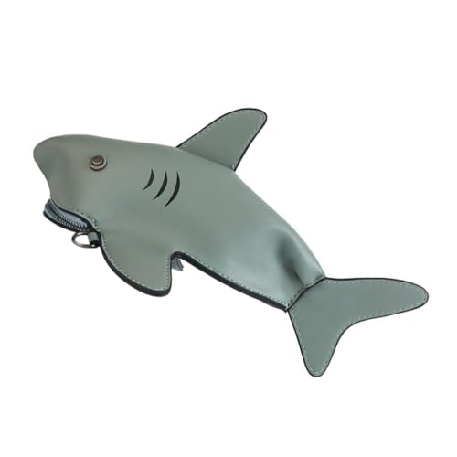 LIGIGWASH Modische Damen Umhängetasche Shark Design PU Material Leichte Tiermotiv Schultertasche für Alltag Reise Freizeit mit Mittlerer Kapazität und Weichem Griff von LIGIGWASH