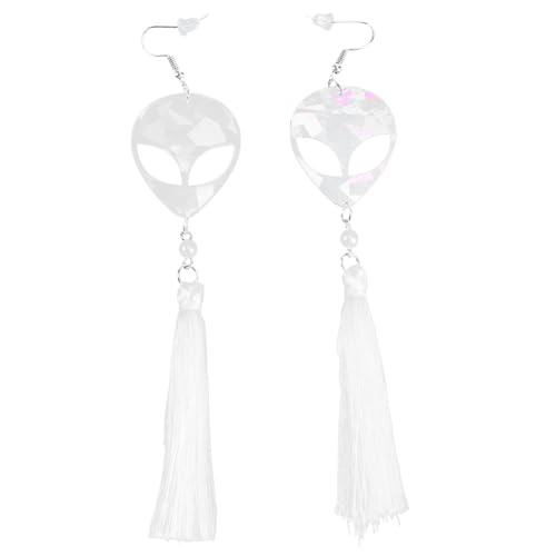 LIGIGWASH Modische Lange Perlenohrringe mit außergewöhnlichem Kopf und Tassel Kreative Statement ohrringe für Partys Eleganter Schmuck für Damen Originelles Design Vielseitig Kombinierbar von LIGIGWASH