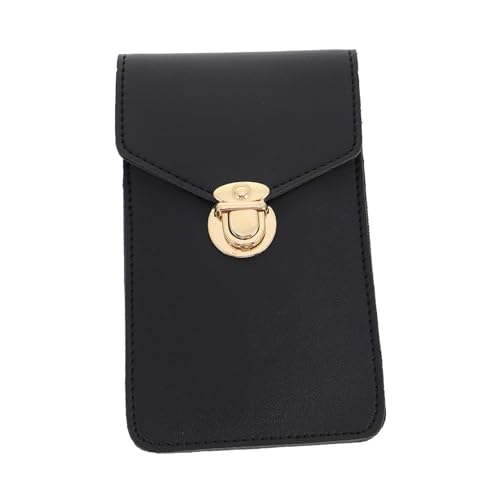 LIGIGWASH Modische Umhängetasche Damen PU Material mit Transparentem Touchscreen Fenster Abnehmbarem Schultergurt Kleine Geldbörse und Handytasche für Schlüssel und Münzen von LIGIGWASH