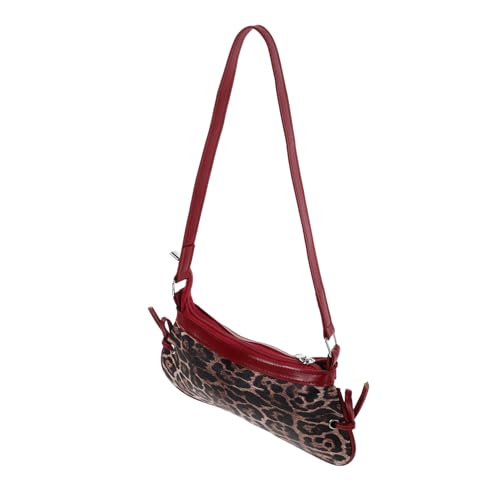 LIGIGWASH Modische Umhängetasche Handtaschen Designer Rot Umhängetasche Trendige Schultertasche Mit Leopardenmuster Schultertasche Mit Leopardenmuster Tragetasche Mit von LIGIGWASH