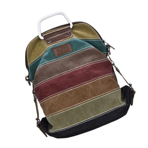 LIGIGWASH Multifunktionale Canvas Umhängetasche für Damen Große Kapazität Stilvolle Retro Farben für Einkäufe Strapazierfähige Tragetasche mit Praktischem von LIGIGWASH
