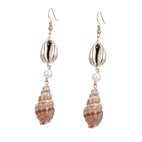 LIGIGWASH Muschel Ohrringe Damen Sea Snail Ohrhänger Elegant Leicht für Alltag und Party von LIGIGWASH