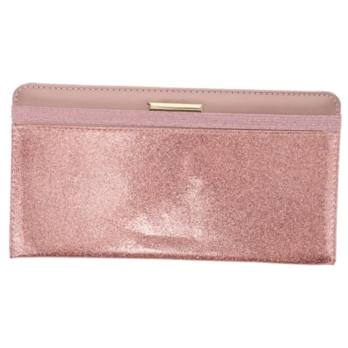 LIGIGWASH PU Reisepasshülle Damen Elegant und Praktisch Großer Kartenhalter und Dokumenten Organizer Roségoldfarbene Damen Geldbörse mit Vielseitigem Aufbewahrungsfach für Karten und von LIGIGWASH