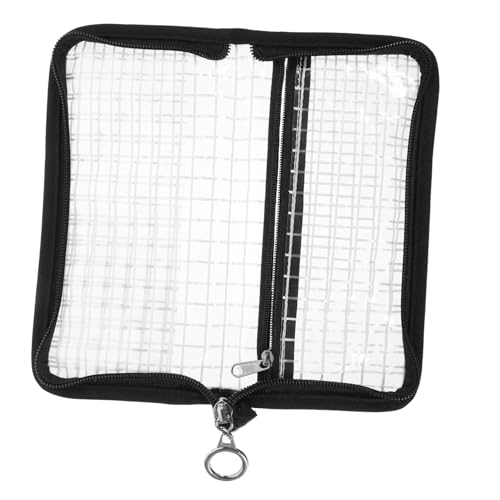 LIGIGWASH PVC Change Purse mit Metallreißverschluss Transparentes Kleines Portemonnaie mit Karomuster Tragbare Aufbewahrungstasche für Münzen und Handy Praktische Geldbörse Zufällige Farbe von LIGIGWASH