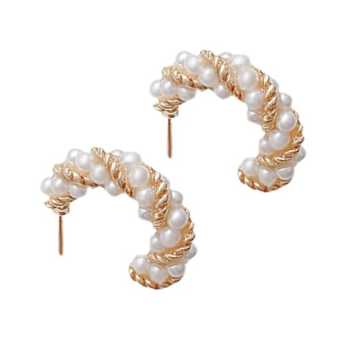 LIGIGWASH Perlen Ohrringe Damen Leichte Künstliche Perlen Ohrstecker Eleganter Statement Schmuck Modisch und Vielseitig Geeignet für Alltag Party für Frauen und Mädchen von LIGIGWASH