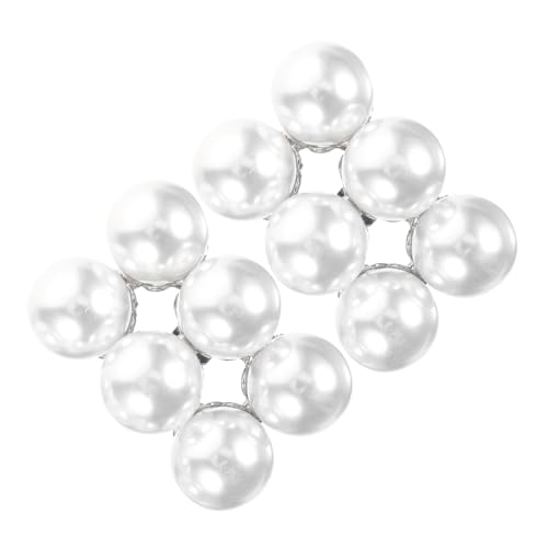 LIGIGWASH Perlen Schuhclips mit Mehrfachperlen Abnehmbare Hochzeitsschmuck Schnallen Schuhdekoration für High Heels Sandalen Vielseitige Damenschuh Accessoires Weiße Perlenverzierung von LIGIGWASH