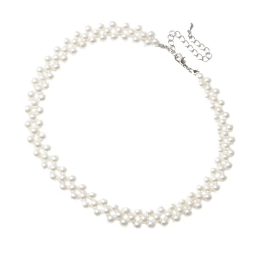 LIGIGWASH Perlenhalskette Damen Schlüsselbein Anhänger Imitationsperle Schlichte Claviclekette für Mädchen und Frauen Eleganter Modeschmuck für Besondere Anlässe von LIGIGWASH