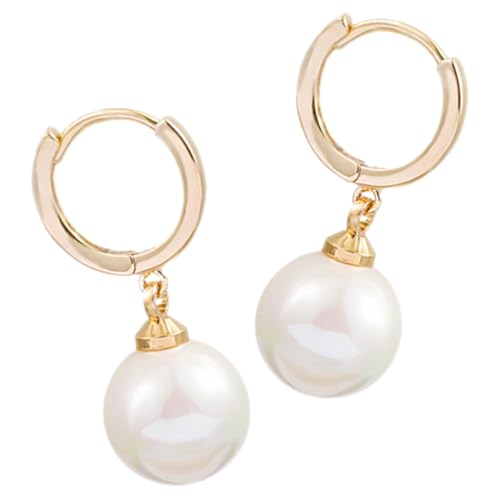 LIGIGWASH Perlenohrringe Damen Leichte Dangle Ohrhänger mit Perlen Eleganter Schmuck aus Legierung Sicherer Hakenverschluss Modisch für Alltag Geschenkidee für Teenager und Frauen von LIGIGWASH