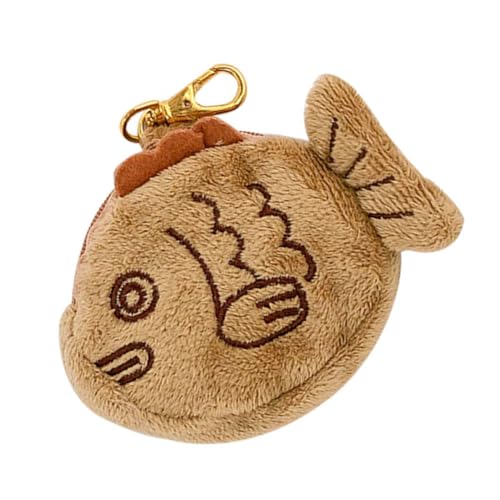 LIGIGWASH Plüsch Fisch Münzbeutel Weicher Kleine Geldbörse Handgelenk Tasche Modisch Für Damen Schlüssel Lippenstift Karten Organizer von LIGIGWASH