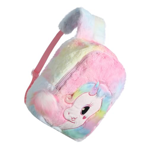LIGIGWASH Plüsch Rucksack Für Mädchen Schulrucksack Junge Mädchen Cartoon Bookbag Kindergarten Schultasche Entzückend Mit Verstellbaren Schultergurten von LIGIGWASH