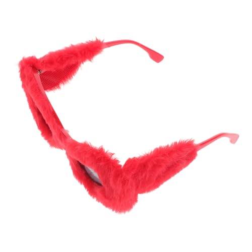 LIGIGWASH Plüsch Sonnenbrille Damen Katzenauge Stylisch Leicht Vielseitig für Party Cosplay Maskerade Erwachsene Trendige Accessoire von LIGIGWASH