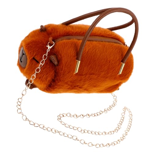 LIGIGWASH Plüsch umhängetasche mit Kettenriemen Sanft und Tragbar Damen Schultertasche Vielseitig als Geldbörse Handy tasche Modisch Flauschig für Alltag und Freizeit von LIGIGWASH