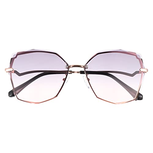 LIGIGWASH Polygonale Unisex Sonnenbrille Modisch Einzigartige Partybrille mit Metallbügel UV Schutz Vielseitig für Damen Herren Geeignet Outdoor Strand Pool Fahren von LIGIGWASH