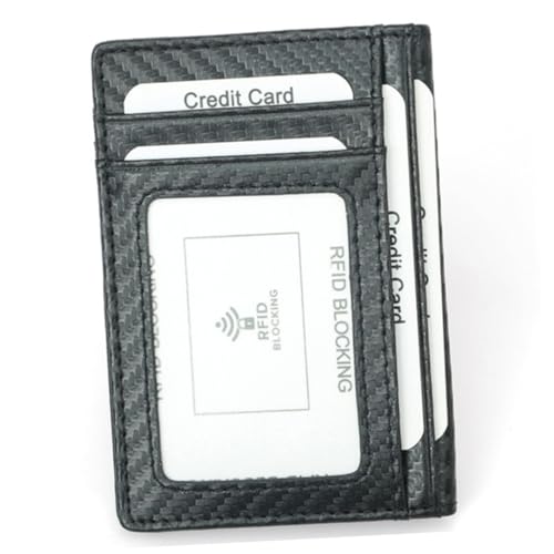 LIGIGWASH RFID Blockierendes Herren Kartenetui aus Carbonfaser Schlankes Leichtes Portemonnaie mit Mehrfachfächern Sicherer Kreditkartenhalter für Alltag Büro Party Modernes Elegantes von LIGIGWASH