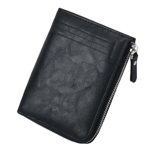 LIGIGWASH RFID blockierende Herren geldbörse Kurzformat mit Reißverschluss Multifach kartenhalter Sicherer Schutz vor Datendiebstahl Elegantes Retro Design für Büro und Alltag Geschenkidee von LIGIGWASH