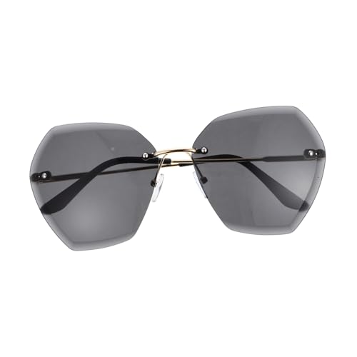 LIGIGWASH Randlose Damen Sonnenbrille Partybrille Lustige Unisex Dekoration UV Schutz Trendige Modeaccessoire von LIGIGWASH