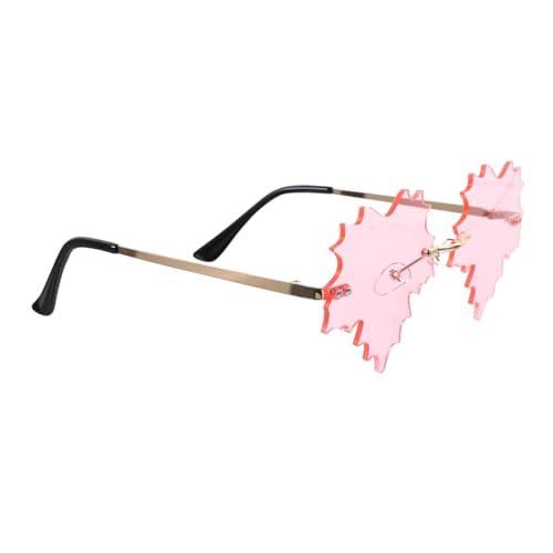 LIGIGWASH Randlose Sonnenbrille Damen Party Brille Baumblatt Design Leichtgewichtige UV Schutz Sonnenbrille für Erwachsene Unisex Disco Festival Accessoire LIGIGWASH Randlose Sonnenbrille Damen Party Brille Baumblatt Design Leichtgewichtige UV Schutz Sonnenbrille für Erwachsene Unisex Disco Festival Accessoire von LIGIGWASH