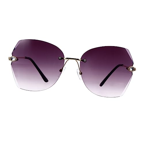 LIGIGWASH Randlose Sonnenbrille mit Kreativen Akzenten Praktische Sonnenbrille für Damen und Herren UV Schutz für Gesichtsformen LIGIGWASH Randlose Sonnenbrille mit Kreativen Akzenten Praktische Sonnenbrille für Damen und Herren UV Schutz für Gesichtsformen von LIGIGWASH