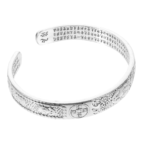 LIGIGWASH Retro Buddhist Glücksarmband Silber Stilvolles Unisex Armband mit Chinesischem Design für zu Besonderen Anlässen für Männer und Frauen von LIGIGWASH