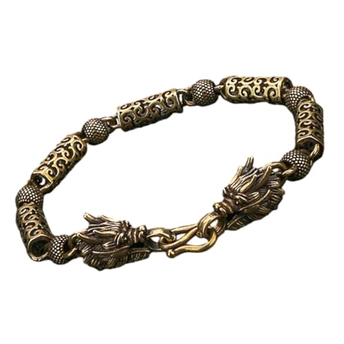 LIGIGWASH Retro Kupfer Drachen Armband Unisex Vintage Stil Robuste Handkette Komfortabel Alltagsschmuck Feng Shui Amulett von LIGIGWASH