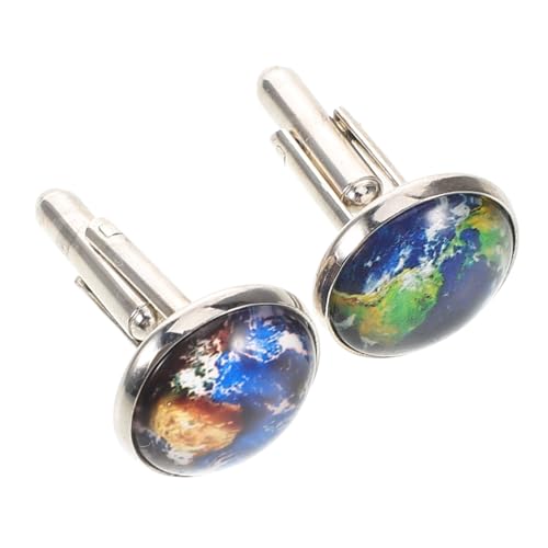 LIGIGWASH Retro Manschettenknöpfe Herren mit Weltkarte Design Runde Vintage Hemdärmelknöpfe aus Robustem Material Modische Herren Manschettenknöpfe für Business Hochzeit und Smoking von LIGIGWASH