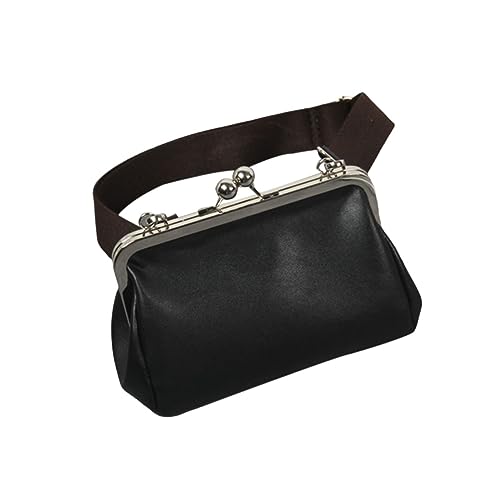 LIGIGWASH Retro PU Umhängetasche für Damen mit Schulterriemen und Metallclip Handtasche für Alltag und Formelle Anlässe Schwarz LIGIGWASH Retro PU Umhängetasche für Damen mit Schulterriemen und Metallclip Handtasche für Alltag und Formelle Anlässe Schwarz von LIGIGWASH