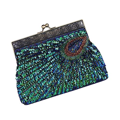 LIGIGWASH Retro Pailletten Abendtasche Damen Clutch Handtasche mit Pfauen Mittlere Kapazität Vintage Party Tasche für Hochzeit Bankett Cocktail und Festliche Anlässe LIGIGWASH Retro Pailletten Abendtasche Damen Clutch Handtasche mit Pfauen Mittlere Kapazität Vintage Party Tasche für Hochzeit Bankett Cocktail und Festliche Anlässe von LIGIGWASH