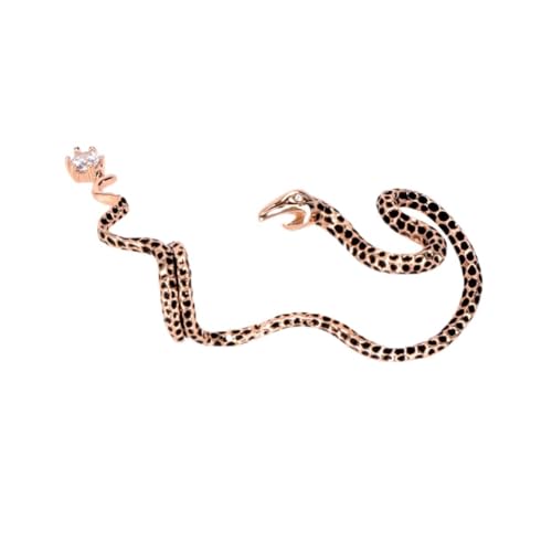 LIGIGWASH Retro Snake Ear Clip Roségold Kreative Auffällige Wickeloptik Modisches Ohrschmuck Accessoire für Damen Silber Nadel Einseitig Links Vielseitig Tragbar im Alltag und Shopping von LIGIGWASH