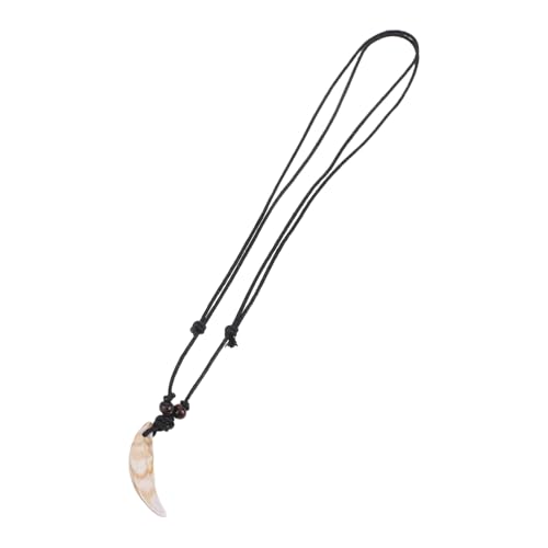 LIGIGWASH Acryl-zahnkette Mit Simuliertem Zahnanhänger Retro-design Geflochtene Halskette Für Männer Dekorative Kunstzahnkette Vintage-schmuck Für Anlässe von LIGIGWASH