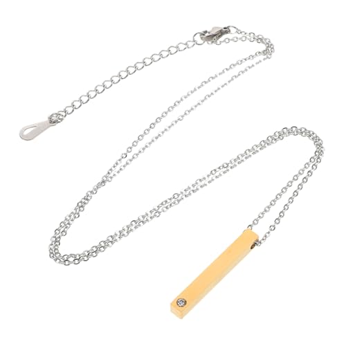 LIGIGWASH Rhinestone Anhänger Halskette Rechteckiger Bar Anhänger Schmuck Valentinstag für Damen und Herren Langlebig Stilvoll Vielseitig LIGIGWASH Rhinestone Anhänger Halskette Rechteckiger Bar Anhänger Schmuck Valentinstag für Damen und Herren Langlebig Stilvoll Vielseitig von LIGIGWASH