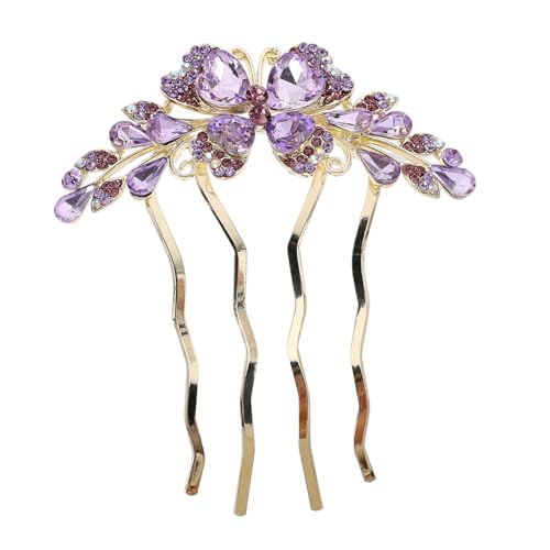 LIGIGWASH Rhinestone Haarkamm mit Schleifen Design Zahn Haarklammer für Frauen Glitzernder Haarschmuck Elegantes Haaraccessoire für Hochzeiten und Besondere Anlässe Sicheres und Stabiles von LIGIGWASH