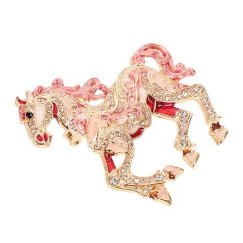 LIGIGWASH Rhinestone Pferdebrosche Damen Leichtgewichtiger Zinklegierung Anstecker Verspieltes Tiermotiv Modisches Schmuckstück Für Kleidung Schal Partyaccessoires von LIGIGWASH