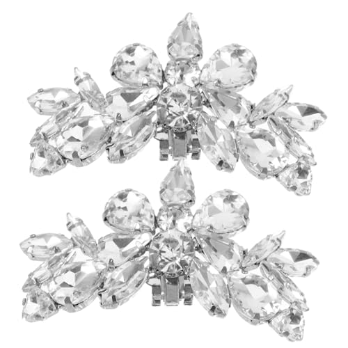 LIGIGWASH Rhinestone Schuhclips Abnehmbar Metallisch Elegant Schuhschmuck für Hochzeit Party Prom Damen High Heels Vielseitige Schuhdekoration Strassbesetzt Langlebig und Komfortabel von LIGIGWASH