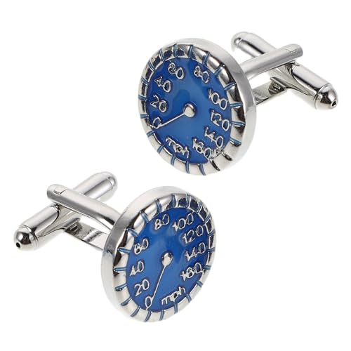 LIGIGWASH Manschettenknöpfe Tachometer-design Aus Massivem Metall Kratzfest Für Business Hochzeit Party Formelle Kostümaccessoires Runde Druckknöpfe von LIGIGWASH