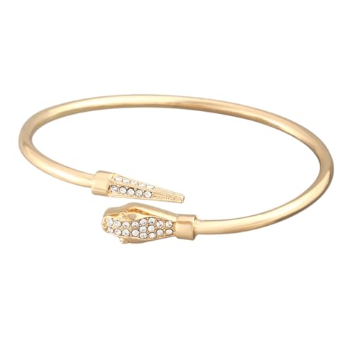 LIGIGWASH Schlangenarmreif mit Strasssteinen Modischer Rostfreier Damenschmuck Elegantes Armband für Alltag Arbeit und Party für Frauen und Besondere Anlässe von LIGIGWASH