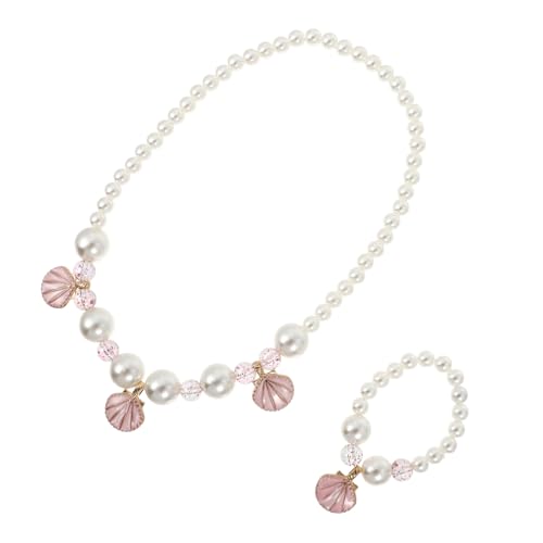 LIGIGWASH Schmuckset Für Mädchen Halskette Und Armband Aus Kunstperlen Pink Für Kinder Spielzeug Für Partys Und Besondere Anlässe von LIGIGWASH