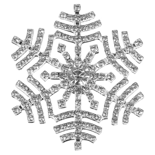LIGIGWASH Schneeflocken Brosche mit Strass Anstecknadel für Kleidung und Hüte Hochwertiger Modeschmuck für Damen Zeitloses Design Legierung für Festliche Anlässe von LIGIGWASH