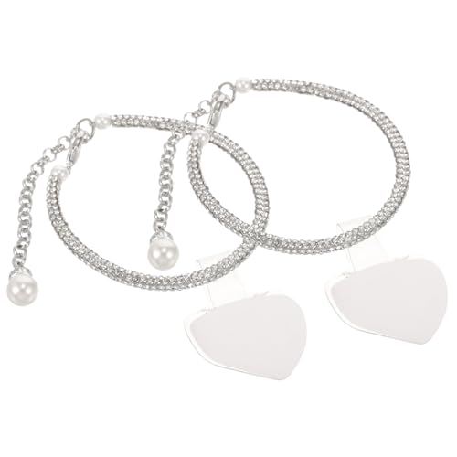 LIGIGWASH Schuhriemen mit Perlen und Strasssteinen Abnehmbare Fersenriemen für Damen High Heels Verstellbare Kettenriemen mit Verschluss für Sicheren Halt Komfortabel und Strapazierfähig von LIGIGWASH